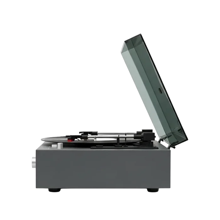 Cool Gray Record Player Side